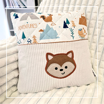 Atelier housse de coussin naissance